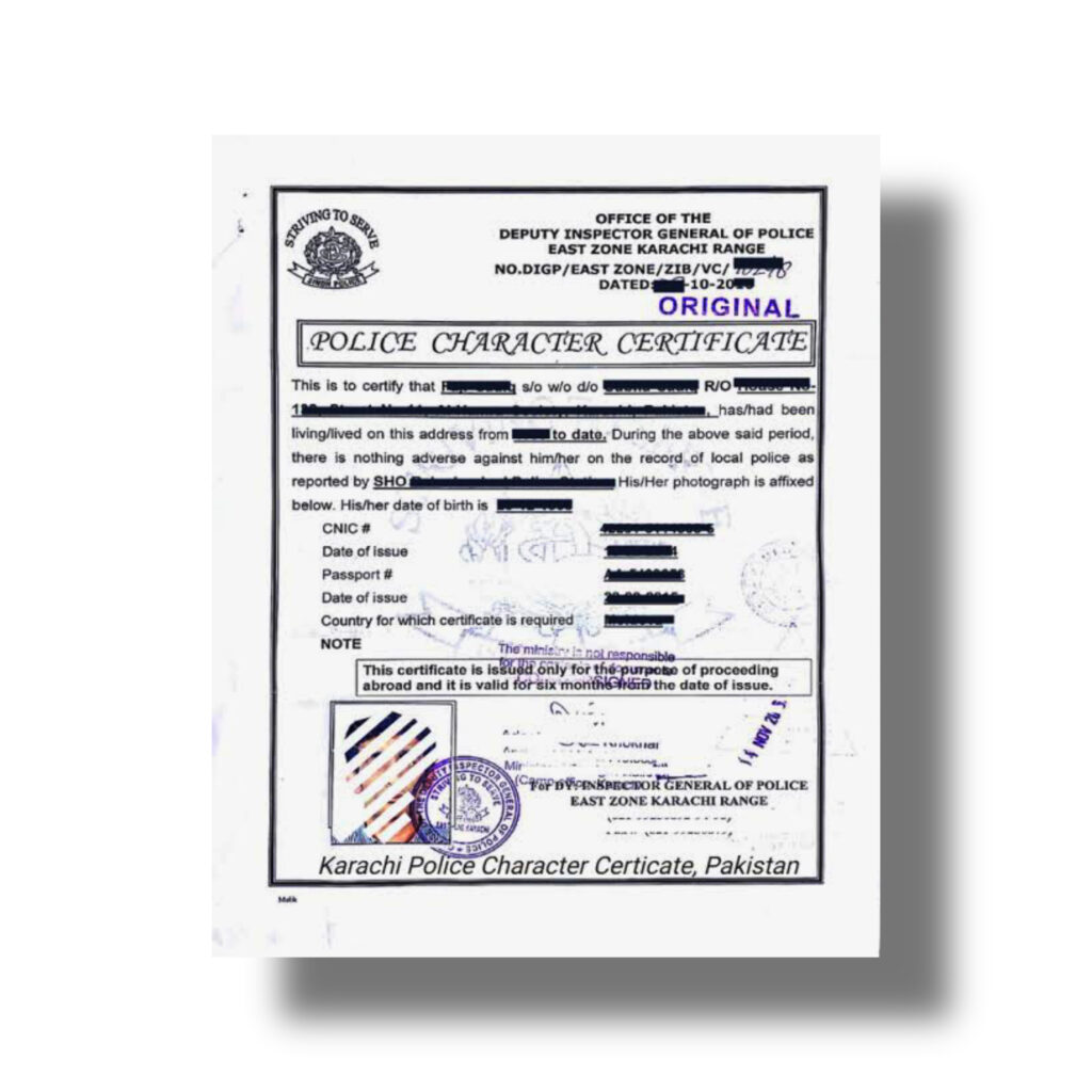 police clearance certificate